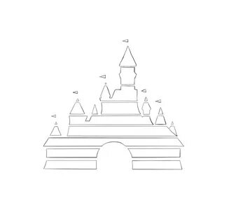 Disney castle logo, Disney castle outline, Disney castle