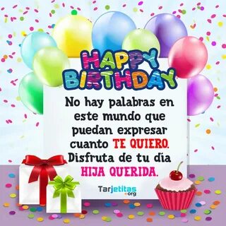 Mensajes de cumpleaños para una hija Tarjetitas