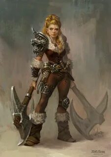 https://www.artstation.com/artwork/dOaE3 Female dwarf, Chara