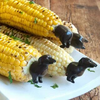 You Can Tell Your Kids These Dachshund Dog Corn Cob Holders 