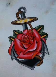 20+ Anchor With Rose Tattoo Designs