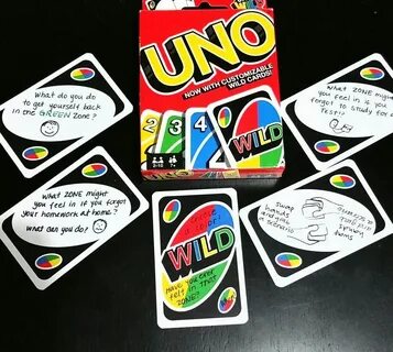 UNO using Zones of Regulation.. With UNO with customizable w