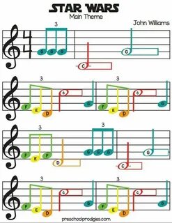 Star Wars theme song simple Preschool music lessons, Music c