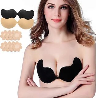 HEXET Nipplecovers Sticky Adhesive Bra Invisible Reusable Strapless Backless Bra