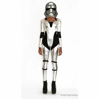 Star Wars Catsuit Captain Phasma Stormtrooper Costume Robot 