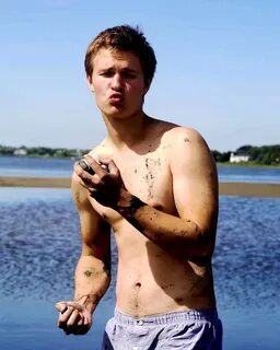 Ansel Elgort Fit Males Shirtless & Naked