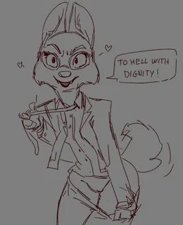 FurryBooru - 3 anthro canid canine clothing diane foxington 