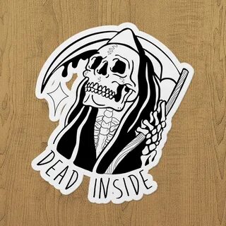 Dead Inside Sticker Etiket Uygun Fiyatlı Laptop Sticker Satı