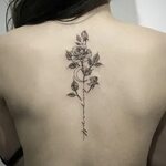 love your self Rose tattoos for women, Spine tattoos for wom