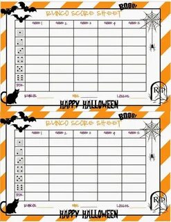Halloween Bunco Sheet (With images) Halloween bunco, Bunco, 
