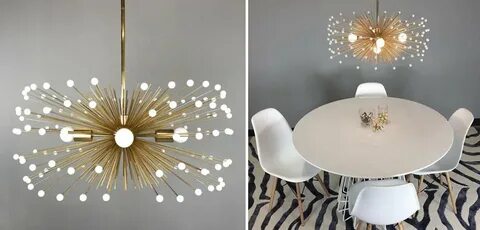 White Beaded Urchin Chandelier Sputnik купить выгодно с дост