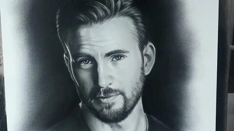 Chris Evans captain America painting - YouTube