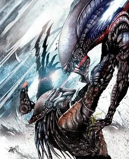 Pin on Predator v Aliens fan art