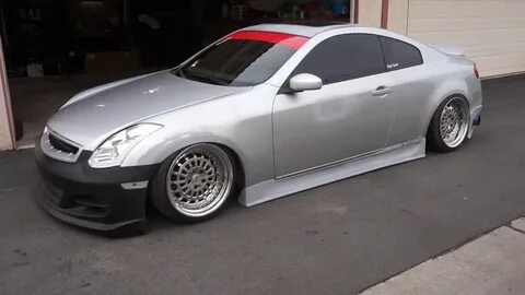 STANCED G35 GETS NEW FRONT BODY KIT - YouTube