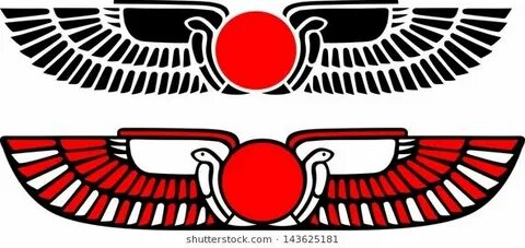 Egypt Sun Disk, Wings, Re, Cobra, Horus - Vector Image Egypt
