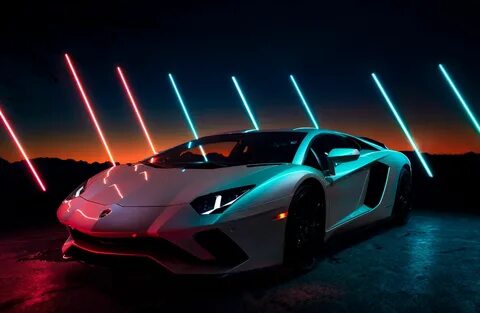 Lamborghini Aventador S - Tillman Light Drawing Automotive p