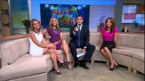 Amy Robach - slim legs short white dress - Aug, 22, 2013 - Y