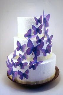 Edible Butterfly Cake Decorations Light Purple Edible Etsy B