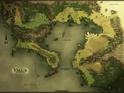 Valcia, Stephen James Noski Fantasy world map, Fantasy map, 
