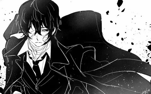 black Manga Anime, Manga Art, Anime Art, Bungou Stray Dogs Wallpaper, Dog W...