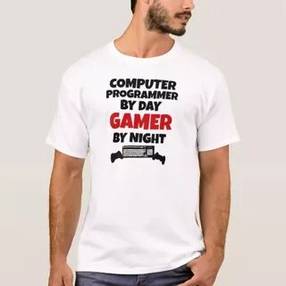 Computer Programmer by Day Gamer by Night T-Shirt Zazzle.com