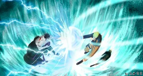 Image result for rasengan vs chidori Naruto vs sasuke, Narut