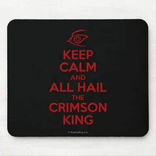 Keep Calm with the Crimson King Mouse Pad Zazzle.com
