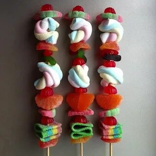 Making candy kabob's for O's 10th birthday party. #partyfavo