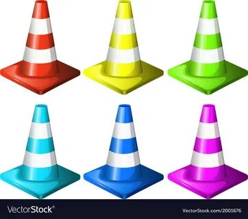 Traffic cones Royalty Free Vector Image - VectorStock