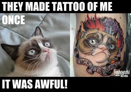 Jankowzki custom Tattoos: Grumpy Cat Tattoo