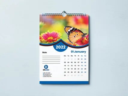 Modern 2022 Wall Calendar Design Print Template on Behance