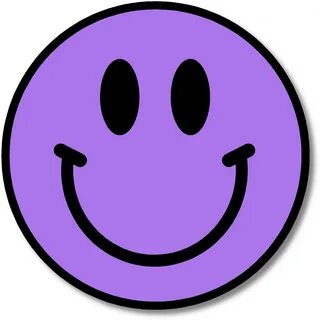 Purple Happy Face Clipart - Purple Smiley Face Clipart - Png