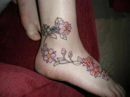 sakura tattoo --- leg... me like this and that... Tattoos, F