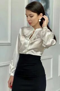 Pias Satin World in 2021 Cream satin blouse, Simple work out