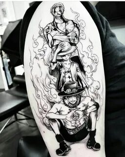 Whooo Amazing Tattoo 😍 Zoro, Luffy & Ace 🔥 🔥 you'r a genius 