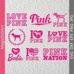 Love Pink SVG File Love Pink Clip Art Love Pink SVG Love Ets