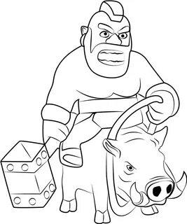 Clash Of Clans Coloring Pages Hog Rider Mclarenweightlifting