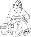 Clash Of Clans Coloring Pages Hog Rider Mclarenweightlifting