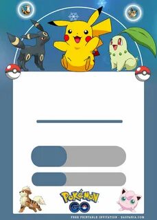 FREE Printable) - Pokemon Birthday Invitation Templates FREE