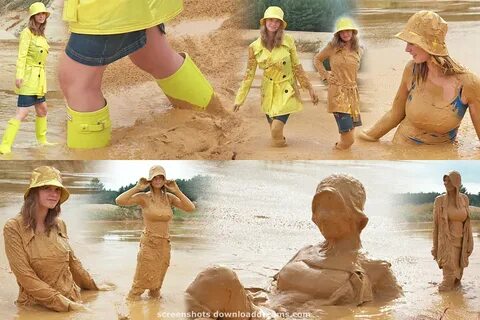 Raincoat & Rubber Boots in Mud - 15:00 min - from shallow to