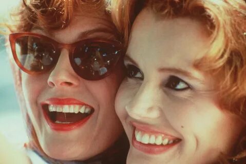 Susan Sarandon (left) and Geena Davis within the 1991 movie “Thelma &am...