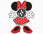 Library of minnie outline with monogram in middle png transp