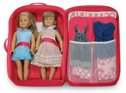 Badger Basket Double Doll Travel Case with Bunk Bed and Bedd