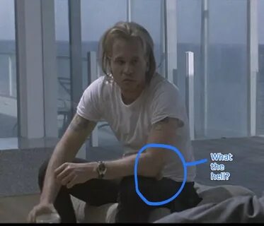 In Heat (1995) Val Kilmer's character has a large, cyst-like