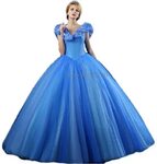 2015 Popular Trend Cinderella Blue Pageant Dress V neck Slee
