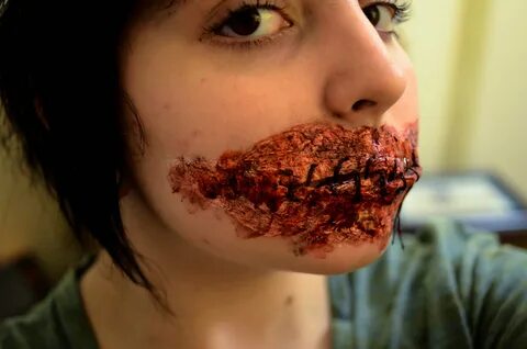 Sewn Mouth FX Makeup Tutorial : 3 Steps (with Pictures) - In