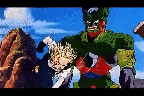 Cell Absorbs Android 18! GIF Gfycat