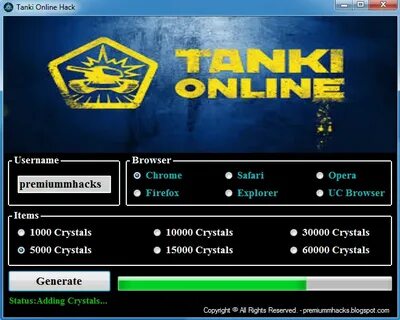 Tanki Online Crystal Generator Activation Code Free