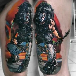 Paul Stanley tattoo by Valentina Ryabova Tattoos, Kiss tatto