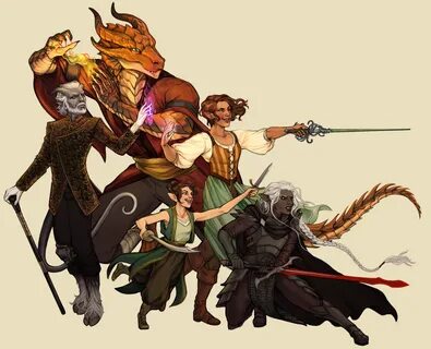 Art The Arsonists, our 5e party. : DnD Dungeons and dragons 